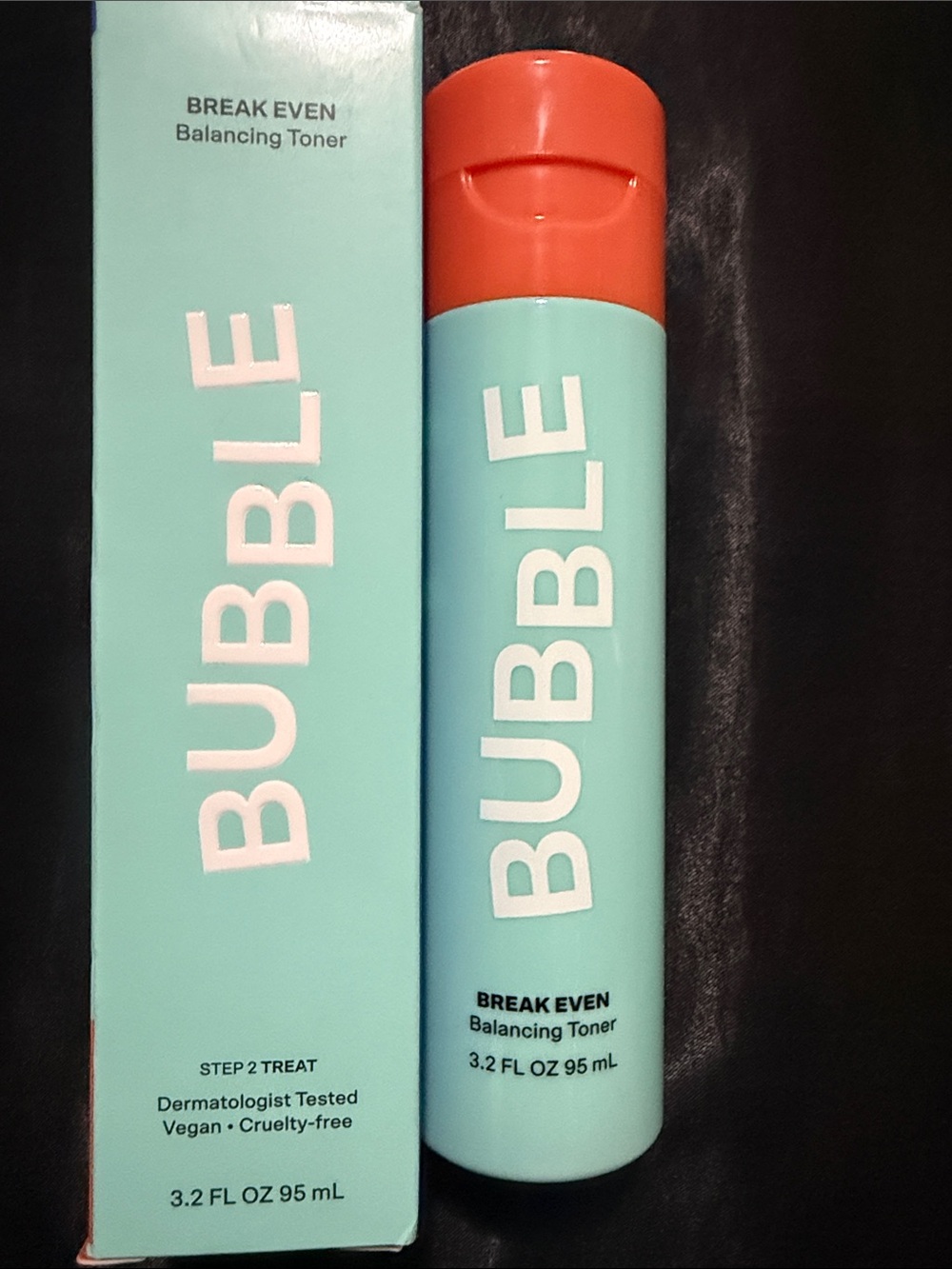 BUBBLE Break Even Balancing Toner - Aqua with Coral Cap